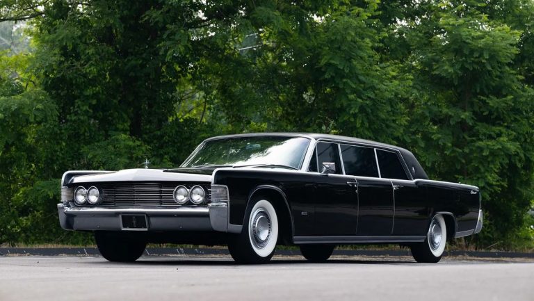 One of the lots on Bring a Trailer is a 1965 LBJ White House Lincoln Continental Limo