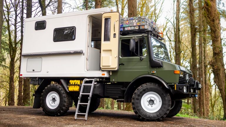 Our Pick of the Day for Bring a Trailer is a Mercedes Unimog Camper from 1987