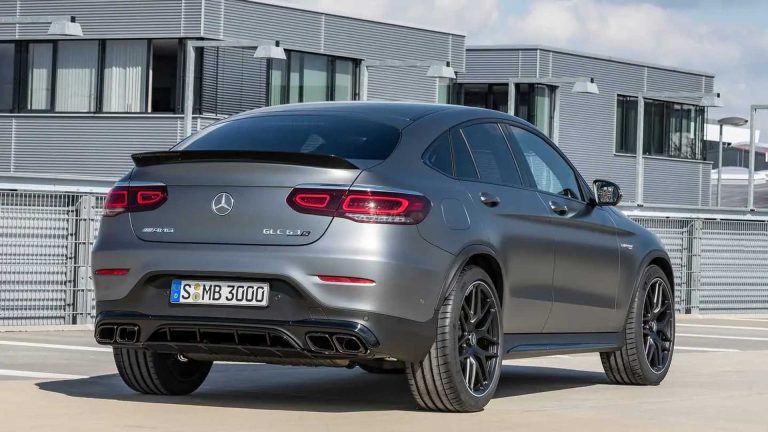 In 2025, the Mercedes-AMG GLC63’s twin-turbo V8 will be replaced with a 671-horsepower hybrid four-cylinder