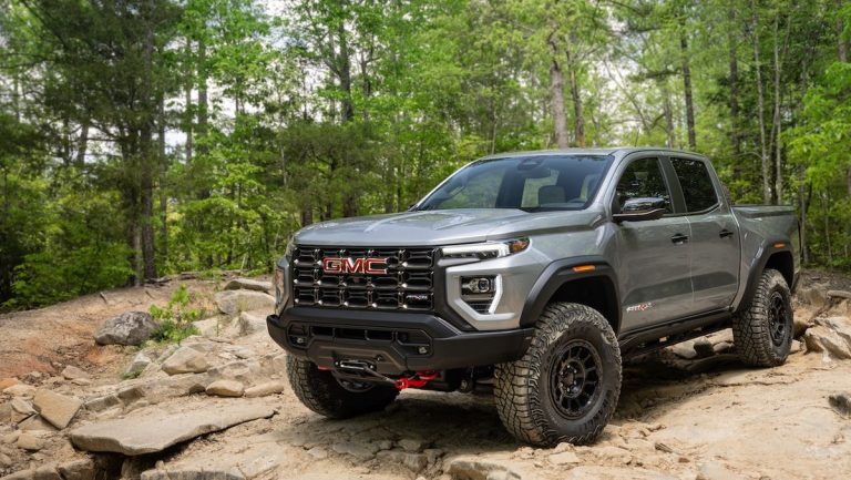 Big tires are put on the 2024 GMC Canyon AT4X AEV Edition