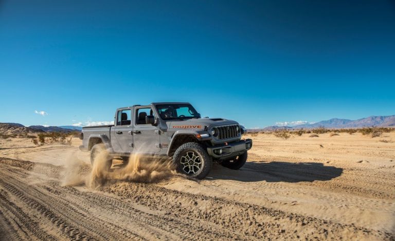 For 2024, only the Jeep Gladiator Sport will get the Nighthawk package, which has a dark look