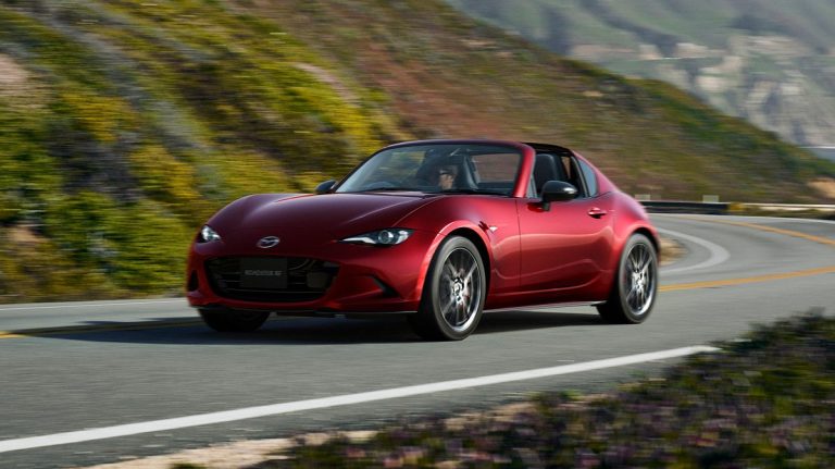 The 2024 Mazda MX-5 Miata will have new LED lights and a new gearbox