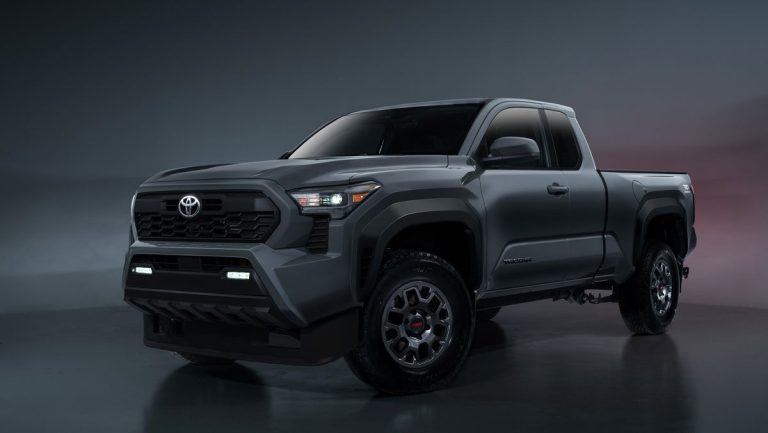 Toyota Tacoma TRD PreRunner 2024 two-door truck with a two-wheel drive that looks like it has a four-wheel purpose