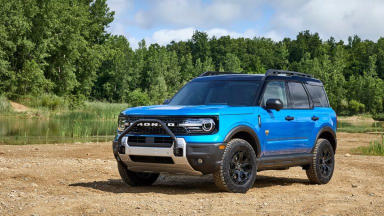 The Sasquatch Crest costs $44,4K, and the 2025 Ford Bronco Sport costs $31,590