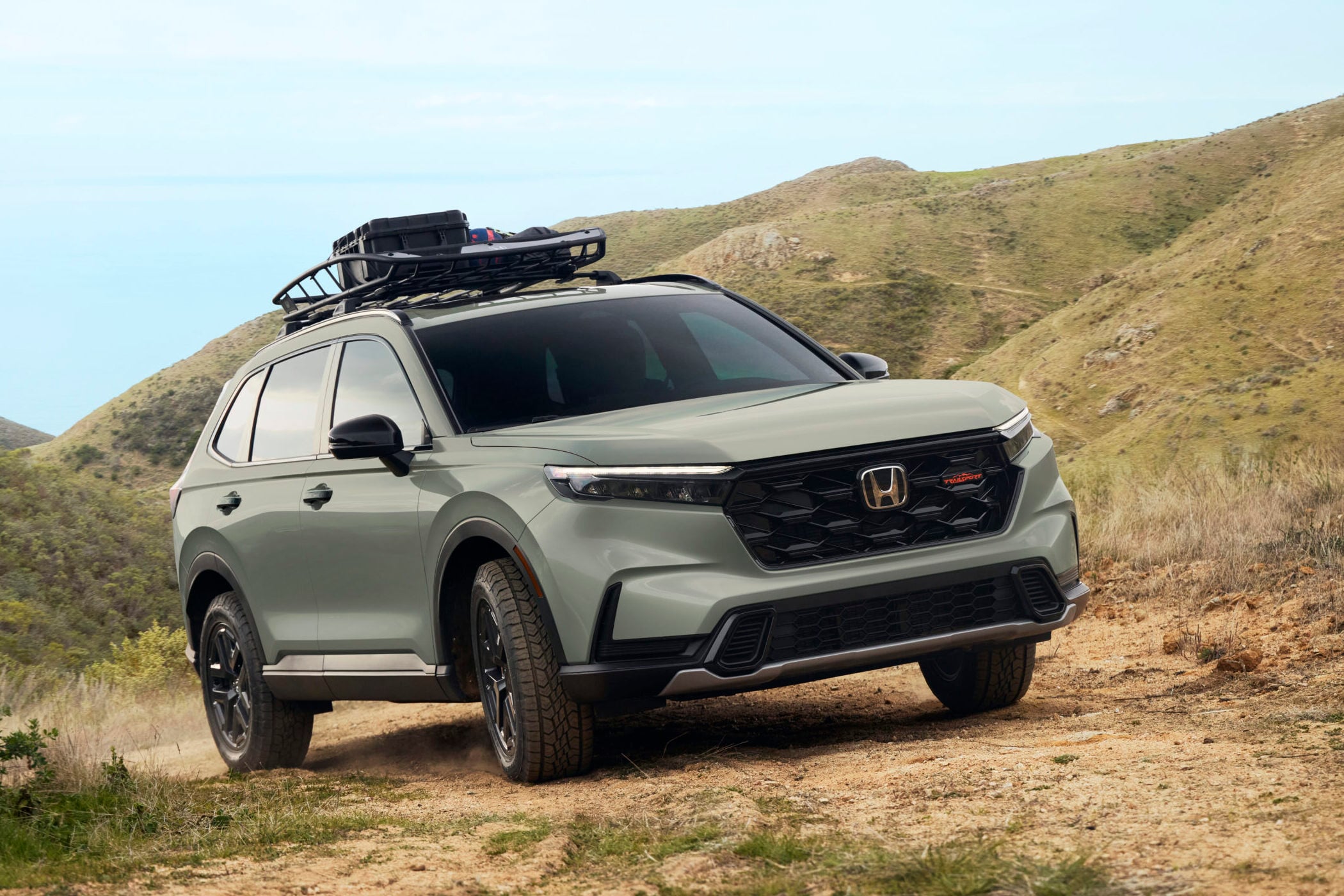 2026 Honda CR-V TrailSport in rugged terrain, featured in Honda CR-V Review