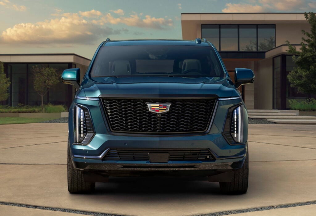 2026 Cadillac Escalade ESV Platinum Sport in Midnight Sky Metallic, long-wheelbase luxury SUV