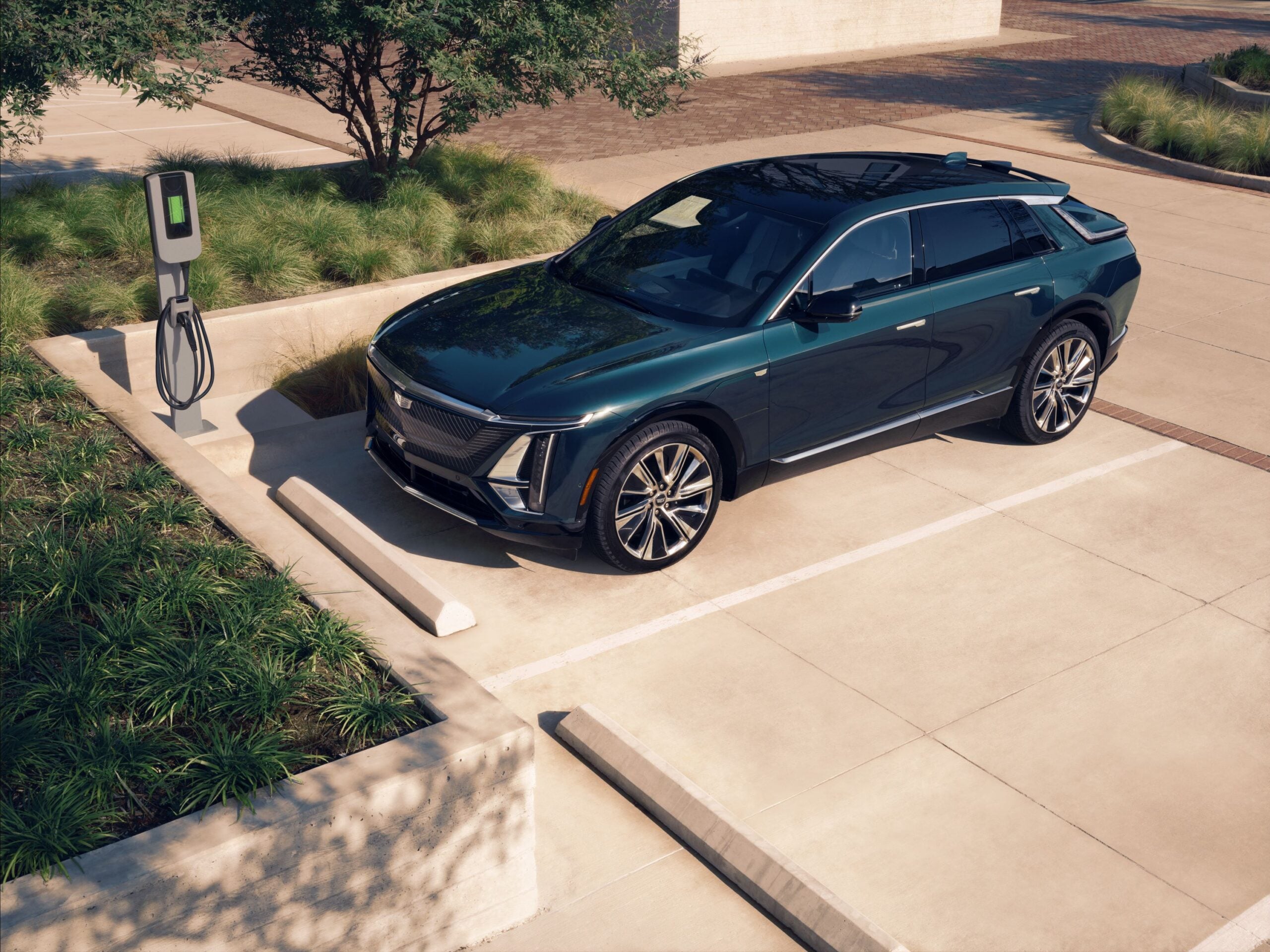 2026 Cadillac LYRIQ electric luxury SUV in dynamic exterior shot
