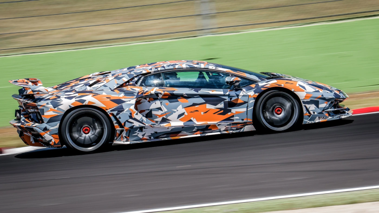 Hear the V12 engine of the Lamborghini Revuelto rev up to 9,500 RPM at the Nurburgring