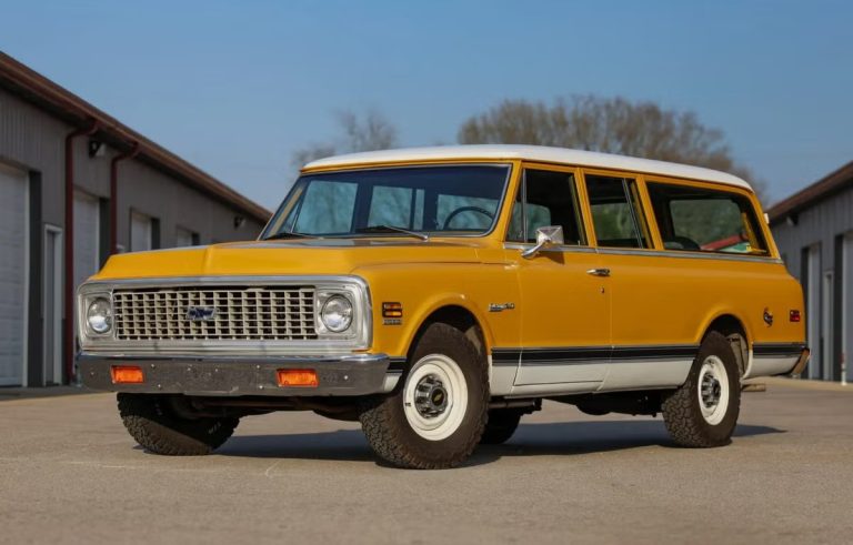 Today, the choice is a 1972 Chevrolet Suburban with a trailer