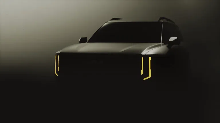 A Glimpse Of The New Kia Telluride Is Shown Here