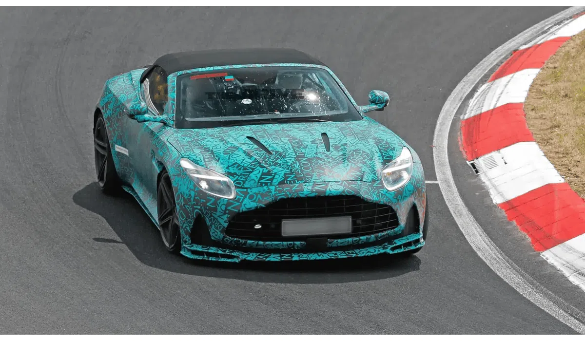A New Lip And Clean Tailpipe Have Been Seen On An Aston Martin DB12 Volante 2026