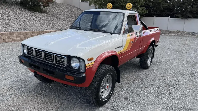 Bring A Trailer Sports Offers A 1981 Toyota 4×4 Pickup Featuring Amazing Graphics From The 1980s