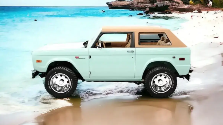 Putting an old Ford Bronco body on top of a 2024 Bronco frame looks odd