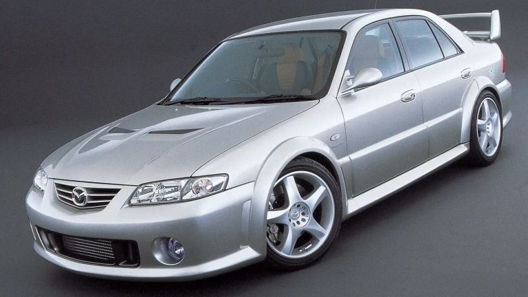 The WRX STI and the Lancer Evo might have been rivals for the Mazda 626 MPS