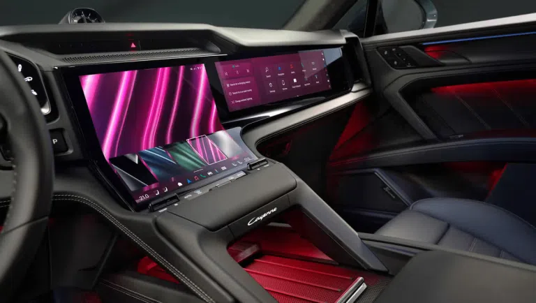 The 2026 Porsche Cayenne EV’s Interior Is Showcased, Featuring Multiple Screens