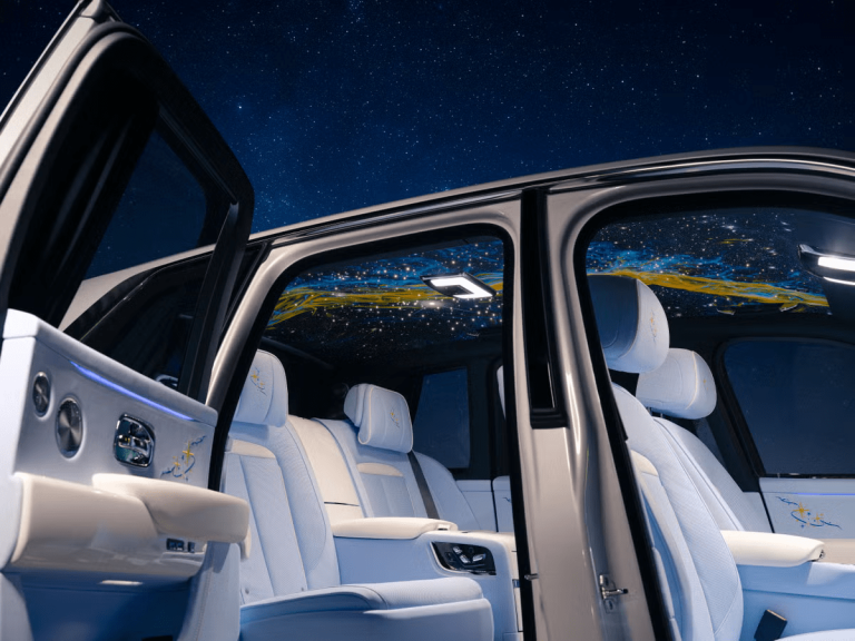 The Milky Way Has Been Drawn By Hand On The Ceiling Of The Rolls-Royce Cullinan Cosmos