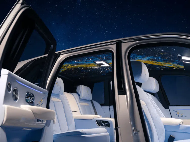 The Milky Way Has Been Drawn By Hand On The Ceiling Of The Rolls-Royce Cullinan Cosmos