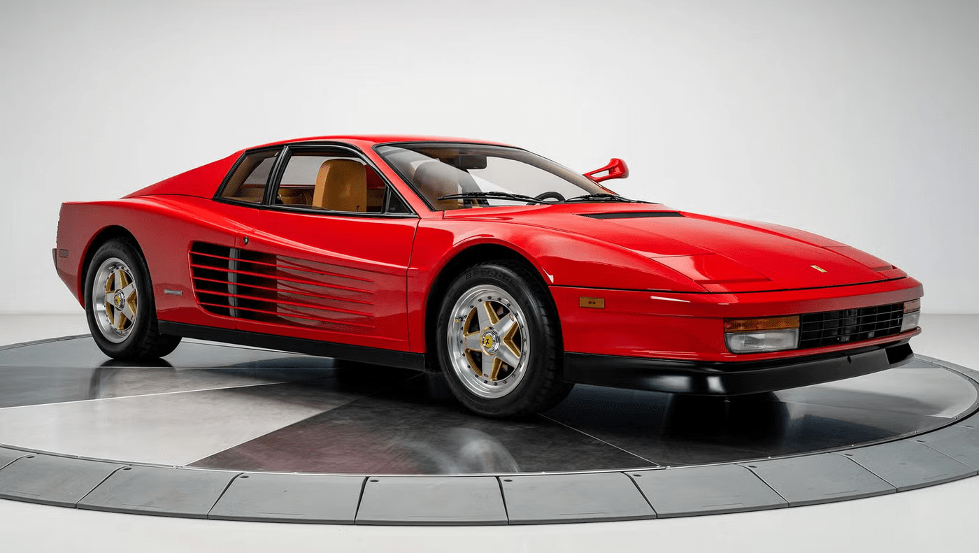 With Its Trailer, This 1986 Ferrari Testarossa Is Ready For A Great Road Trip