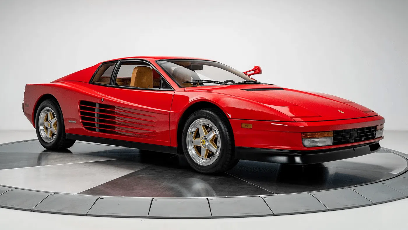 With Its Trailer, This 1986 Ferrari Testarossa Is Ready For A Great Road Trip