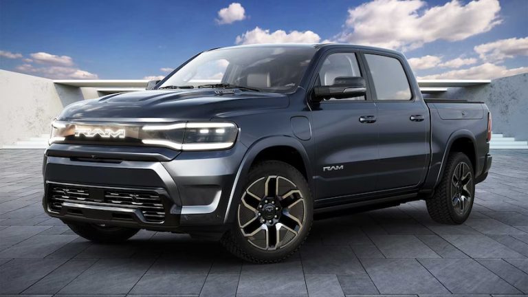 The 2025 Ram 1500 REV electric pickup truck has less power