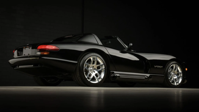 The 1994 Dodge Viper RT/10 is bad in black and is being auctioned off on Bring a Trailer