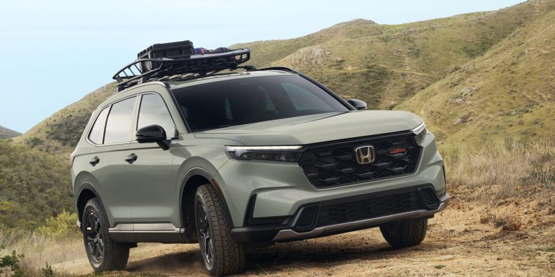 2026 Honda CR-V TrailSport in rugged terrain, featured in Honda CR-V Review