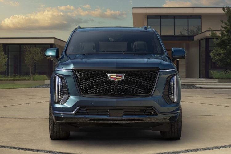 2026 Cadillac Escalade ESV Platinum Sport in Midnight Sky Metallic, long-wheelbase luxury SUV