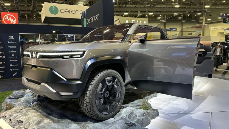 At CES, VinFast shows off the VF Wild, a mid-size electric pickup concept