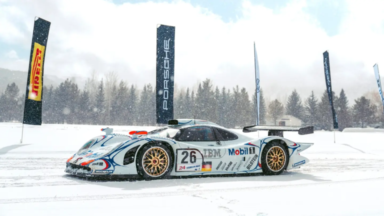 The Porsche 911 GT1 on ice shows that things can go wrong for even Le Mans winners