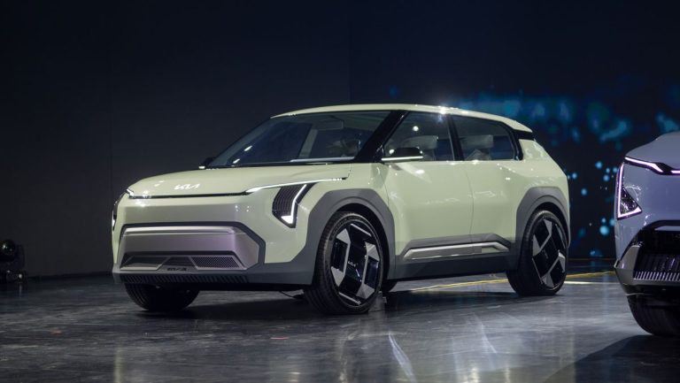 The Kia Concept EV3 isn’t as boxy as the EV5 and EV9