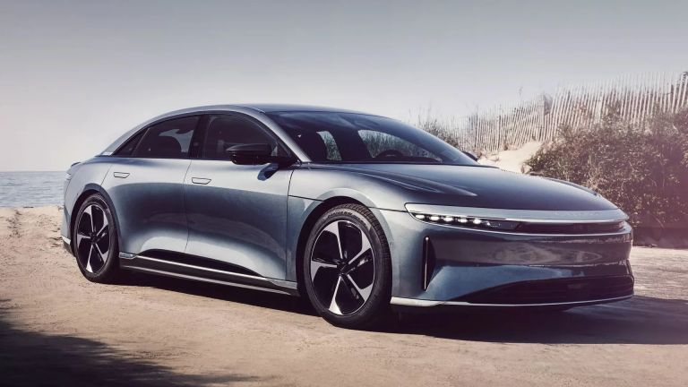 The new Lucid Air Pure RWD starts at $78,675 and can go 410 miles on a single charge