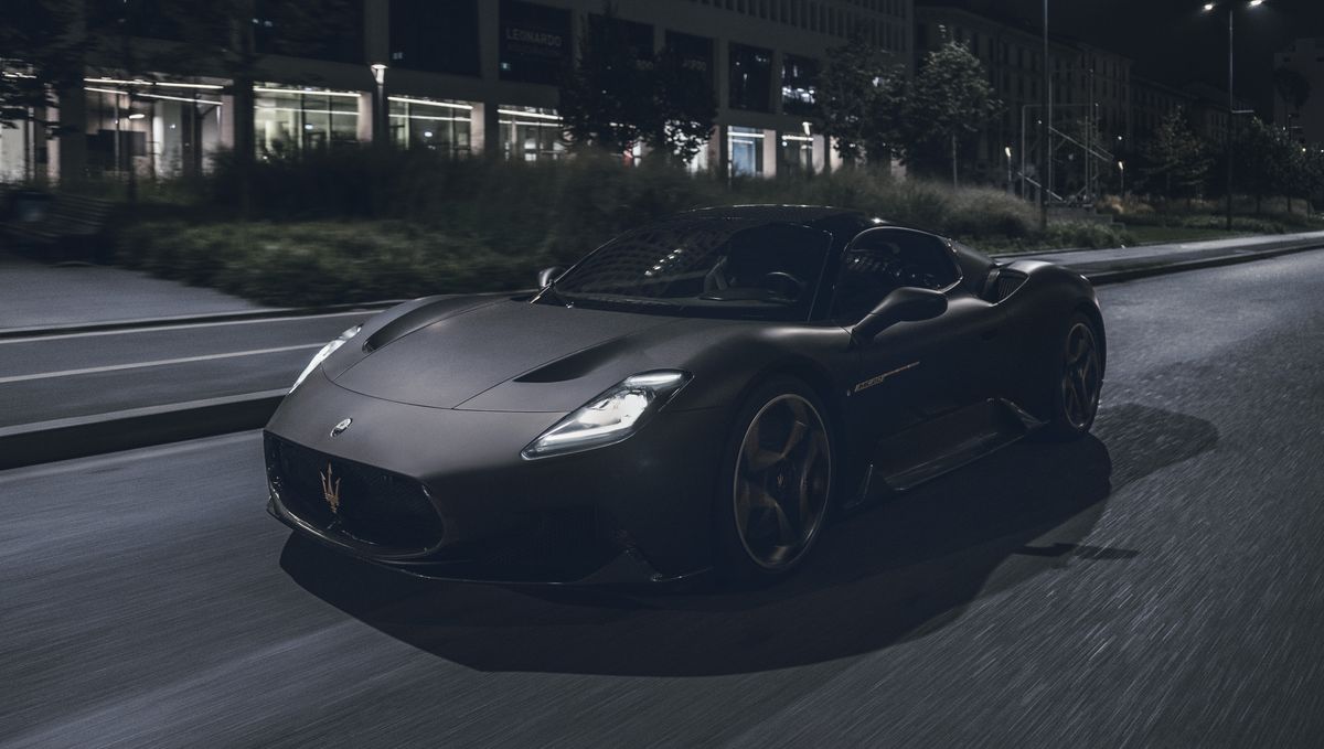 The 2024 Maserati MC20 Notte looks very different from other cars