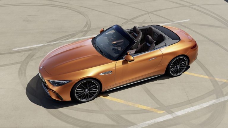 A bright orange Mercedes-AMG SL63 Big Sur Special Edition will be available in 2024