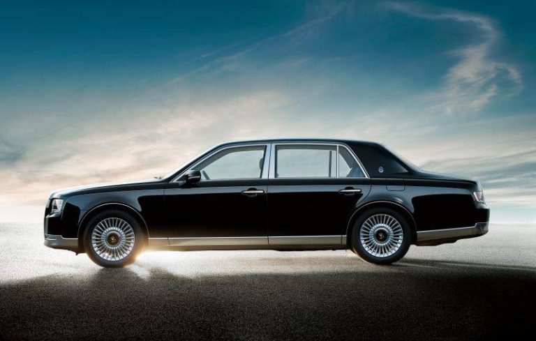 The full-size Toyota Century SUV resembles a cheaper Rolls-Royce Cullinan