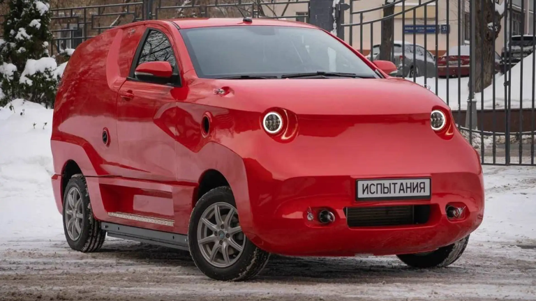 The Russian concept for a new electric car does look like this