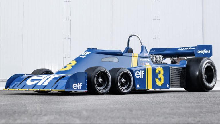 The Tyrrell P34 Formula 1 race car, which has a wild six-wheel, is up for auction